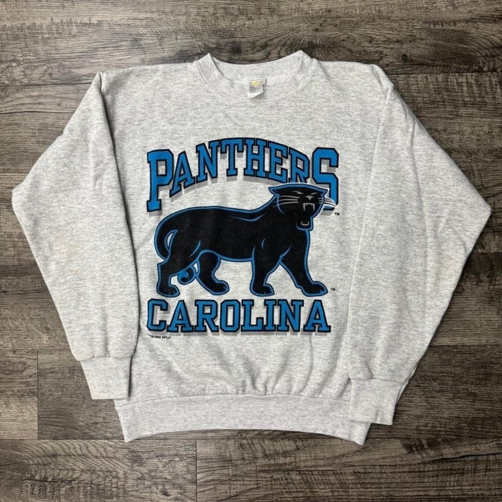 Vintage Carolina Panthers NFL Football Crewneck Sweatshirt L*